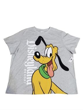 Disney Parks Disneyland Resort Pluto Cotton Graphic Tee XL